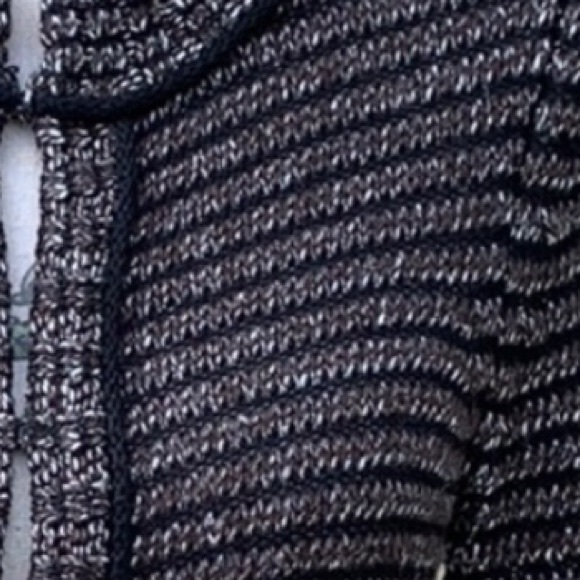 Ann Taylor Loft Gray Stripe Cardigan Style Sweater - Picture 6 of 10